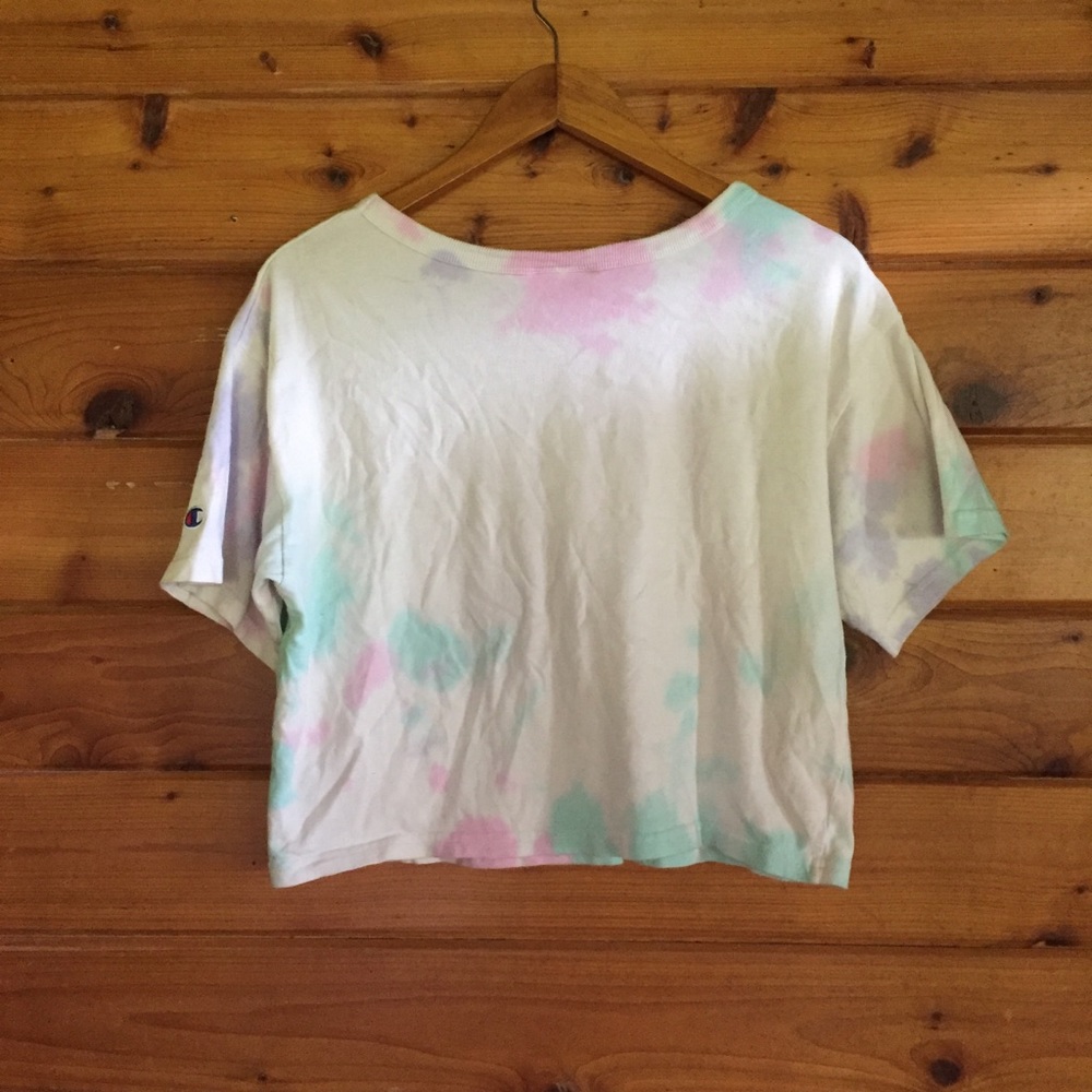 Champion Cropped Tie Die Tee Shirt - Picture 5 of 6